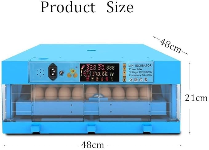 60 Egg Incubator Dual Voltage - Automatic Roller
