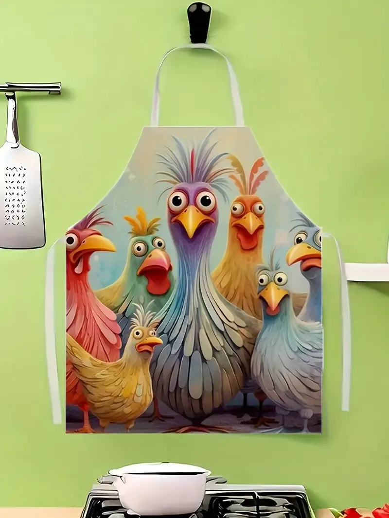 Kitchen Apron With Unique Chicken Design