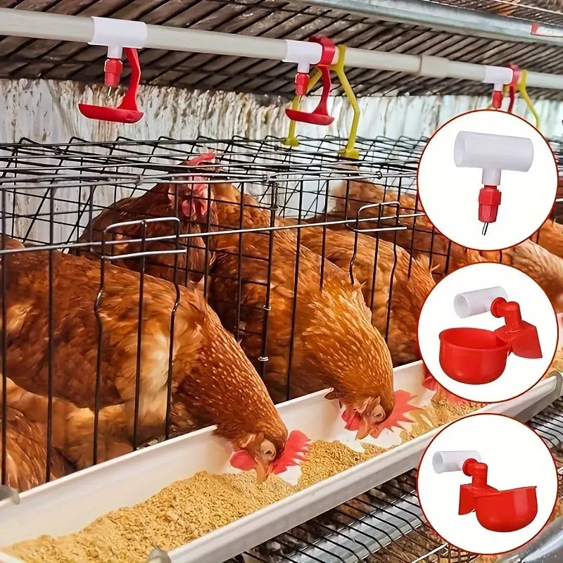 Poultry Waterer Tee Fittings PVC - Set of 30