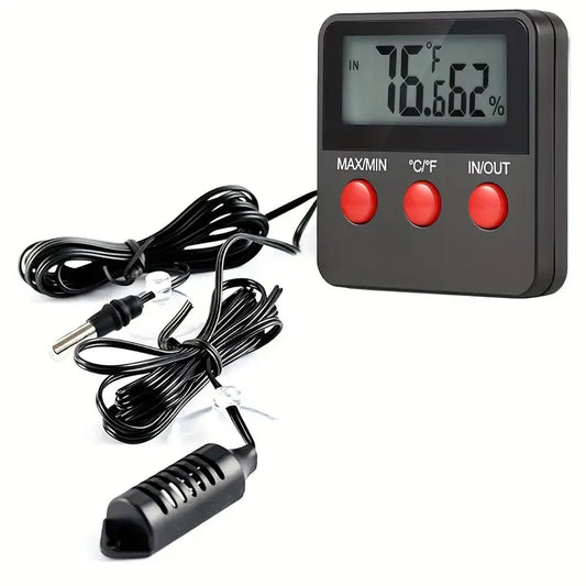 Digital Incubator Humidity & Temperature Meter LCD Display & Probe