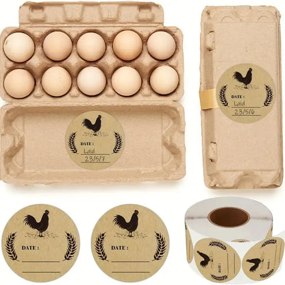 Farm Fresh Egg Labels - 500 Pack/Roll 50mm
