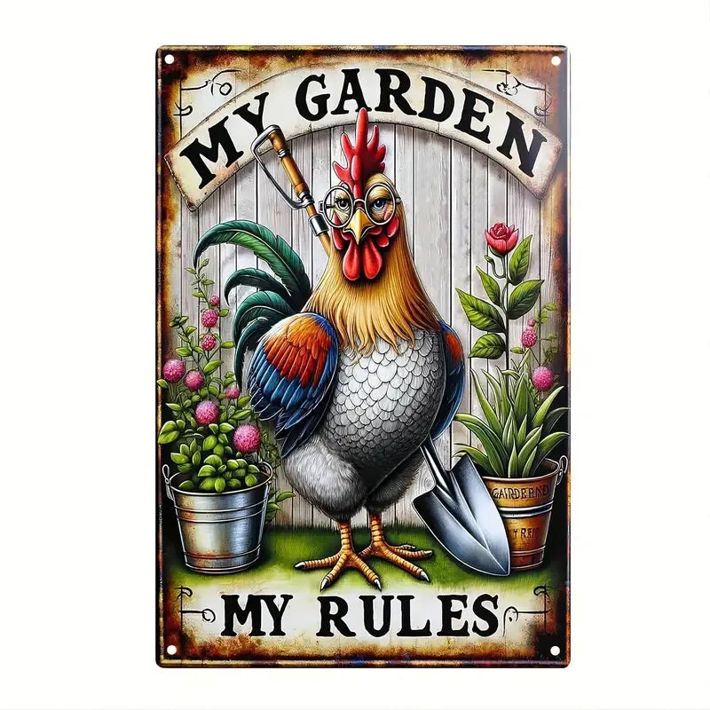 "My Garden My Rules" Metal Poster