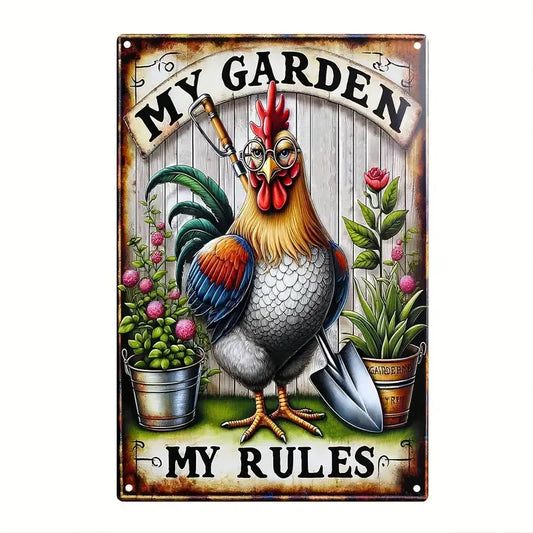 "My Garden My Rules" Metal Poster