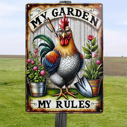 "My Garden My Rules" Metal Poster