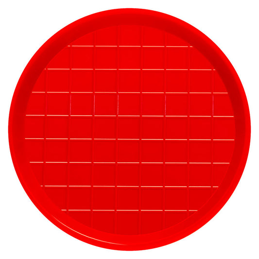 Round / Ribbed Feed Tray Red