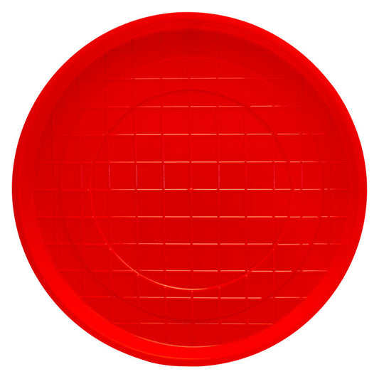 Jumbo Round Feed Tray - Red
