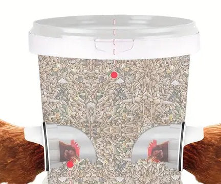 Plastic Automatic Gravity Chicken Feeders - Set of 3