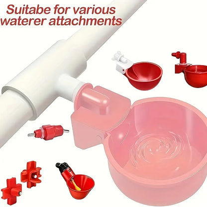 Poultry Waterer Tee Fittings PVC - Set of 30